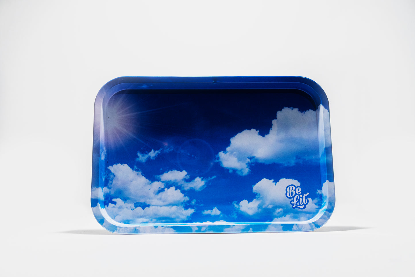 Be Lit Medium Rolling Tray, Cloudy